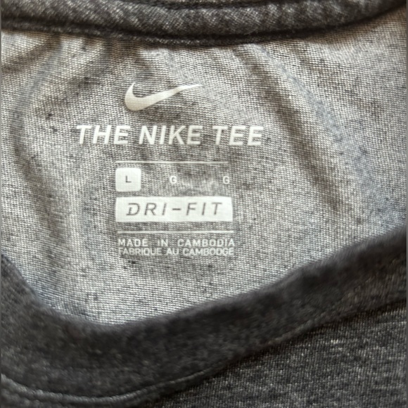 Nike Dri-Fit Grey Heather Shirt Size Large - Picture 2 of 3
